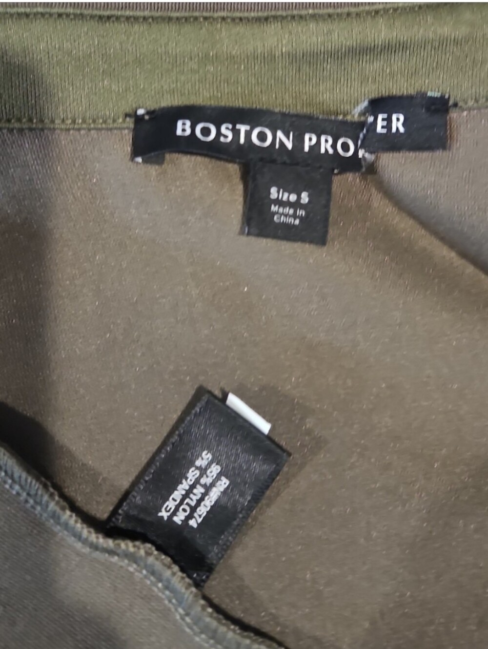 Boston Proper Beyond Travel Drawstring Utility Dress Olive Green sz S - Picture 11 of 12
